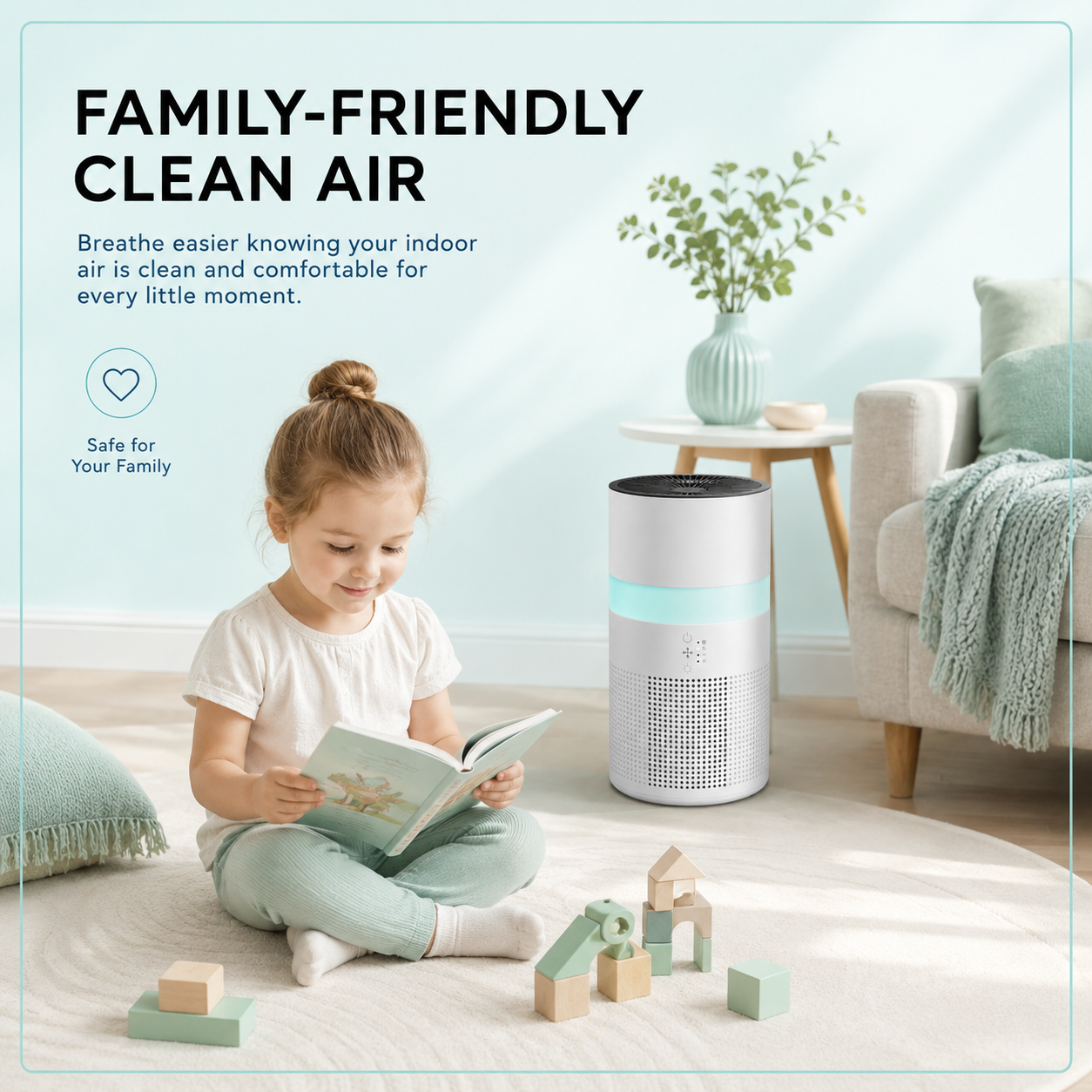 4-in-1 Nursery Air Purifier + Humidifier — True HEPA, Smart Wi-Fi, Aromatherapy (Covers 550 sq ft)