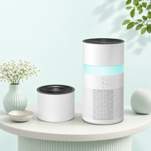 Purificador de aire y humidificador 4 en 1 para habitación de bebé — HEPA verdadero, Wi-Fi inteligente, aromaterapia (cubre 51 m²)