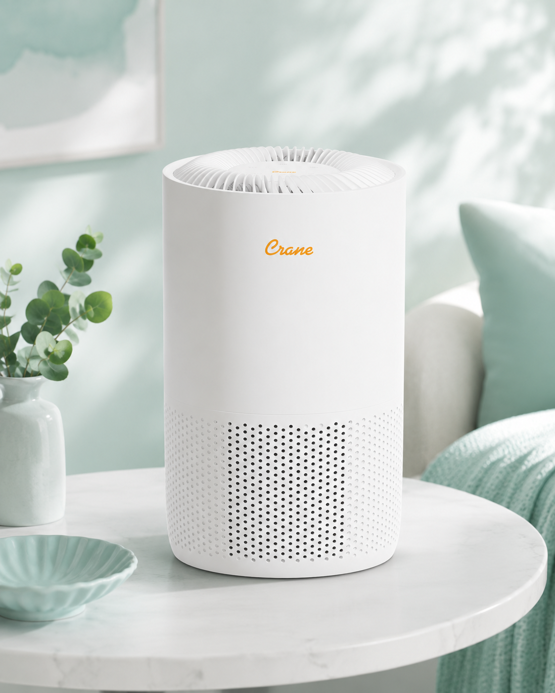Bedroom Smoke & Allergen Air Purifier — True HEPA, Whisper-Quiet, Child Lock (Covers 300 sq ft)