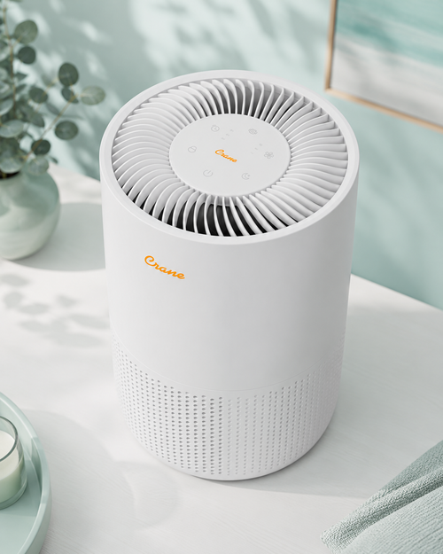 Bedroom Smoke & Allergen Air Purifier — True HEPA, Whisper-Quiet, Child Lock (Covers 300 sq ft)