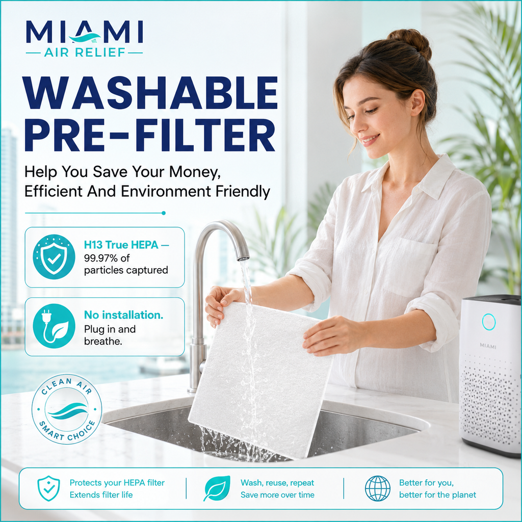 Miami Air Relief™ Large-Room Smoke Purifier